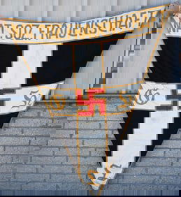 WWII STELLAR NAZI GERMAN N.S. FRAUENSCHAFT BANNER