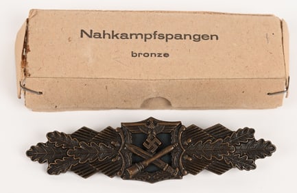 WWII NAZI GERMAN CLOSE COMBAT CLASP IN BRONZE WW2