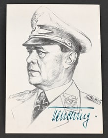 WW2 NAZI GERMAN SIGNED KESSELRING PHOTO TO ADMIRAL