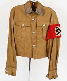 WWII NAZI NSDAP ORTS LEVEL BROWNSHIRT W ARMBAND