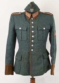 WWII NAZI GERMAN NCO'S POLICE TUNIC & CAP WW2