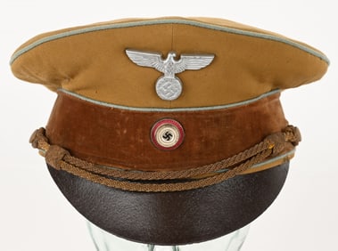 WWII NAZI GERMAN POLITICAL LEADER'S VISOR CAP WW2