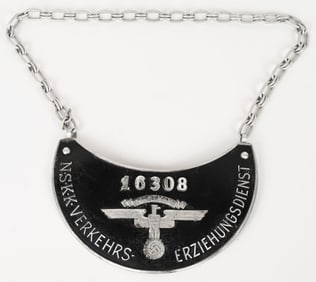 WWII NAZI NSKK TRAFFIC SERVICE GORGET WW2