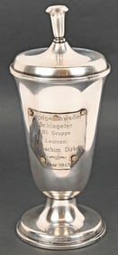 WWII NAZI GERMAN LUFTWAFFE SILVER CUP OF AN ACE