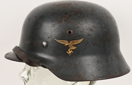 WWII NAZI GERMAN LUFTWAFFE M35 DD HELMET ET64 WW2