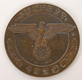 WW2 NAZI SS 1939 JULFEST YULE FESTIVAL TABLE MEDAL