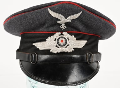 WWII NAZI GERMAN LUFTWAFFE FLAK VISOR CAP OR HAT