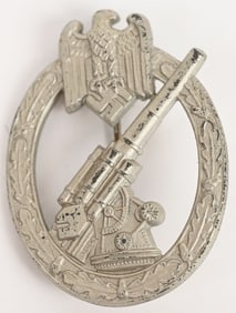 WWII NAZI GERMAN ARMY FLAK ARTILLERY BADGE BY WH