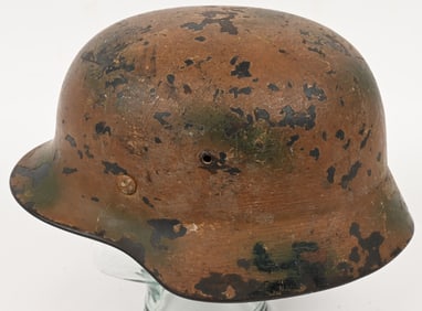 WWII NAZI GERMAN CAMO M35 COMBAT HELMET Q68 WW2