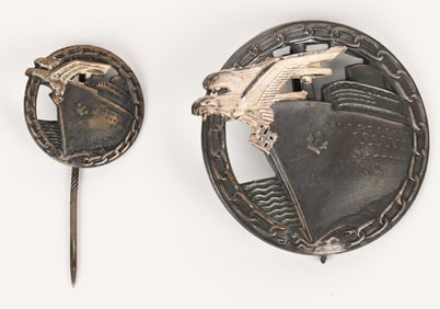 WWII NAZI GERMAN BLOCKADE RUNNER'S BADGE SET WW2