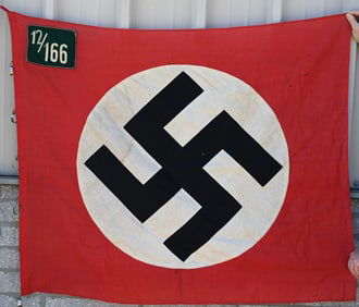 WWII NAZI GERMAN SA STURMFAHNE 12/166 FLAG WW2
