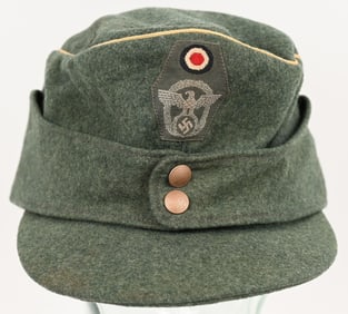 WWII NAZI GERMAN POLICE OFFICER'S M43 CAP OR HAT