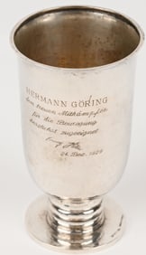 1929 ADOLF HITLER SILVER GOBLET TO HERMANN GÖRING