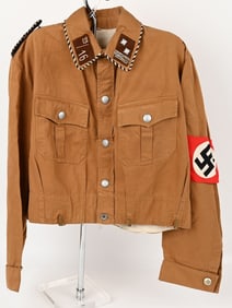 WWII NAZI GERMAN SA BROWN SHIRT W ARMBAND WW2