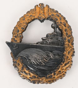 WWII NAZI KRIEGSMARINE DESTROYER’S WAR BADGE BY FO