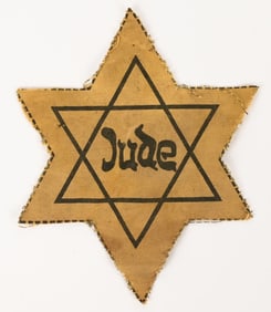 WWII NAZI GERMAN YELLOW JEWISH STAR OF DAVID WW2