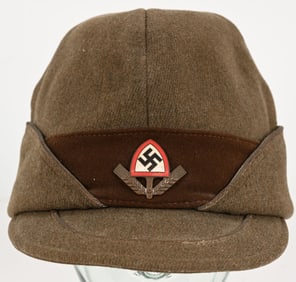 WWII NAZI GERMAN RAD ROBIN HOOD SERVICE CAP WW2
