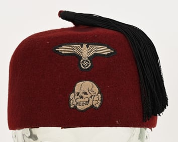 WWII NAZI GERMAN MAROON SS FEZ SIZE 56 WW2