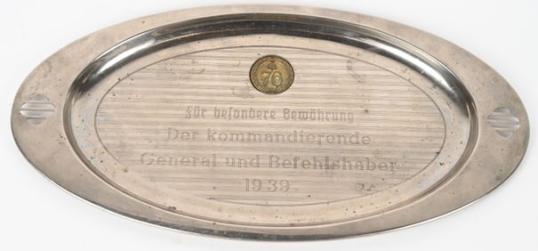 WWII NAZI GERMAN REGIMENTAL PLAQUE TO GENERAL WW2