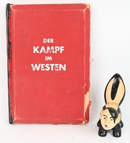 WWII ANTI AXIS HITLER SKUNK FIGURINE CHALKWARE WW2