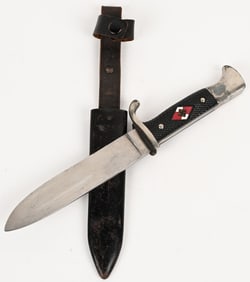 WWII NAZI GERMAN HITLER YOUTH KNIFE WITH SHEATH
