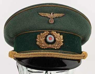 WWII NAZI GERMAN HEER GENERALS VISOR HAT WW2