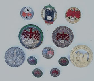 WWII NAZI GERMAN DSVB STATE SHOOTING BADGE LOT