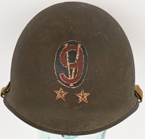 WWII MAJOR GENERALS 95TH DIVISION PAINTED HELMET