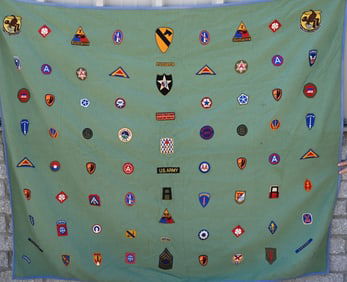 WWII & POST PATCH BLANKET W SQUARDON AIRBORNE ECT