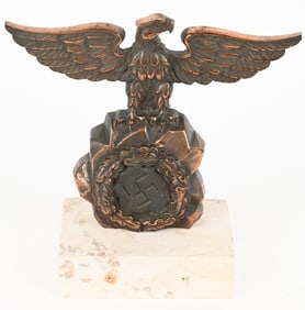 WWII NAZI GERMAN BRONZE POLITICAL DESK EAGLE WW2