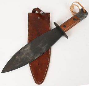 WWII BRITISH OSS SMATCHET FIGHTING KNIFE SCABBARD