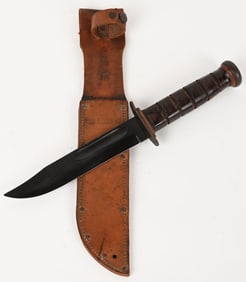 WWII USMC PAL MK 2 FIGHTING KNIFE RED SPACER WW2
