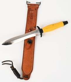 1971 YELLOW HANDLE GERBER MK 2 DIVE KNIFE