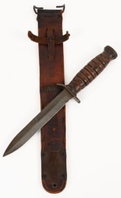 WWII M3 FIGHTING KNIFE BY AERIAL W M6 SCABBARD WW2