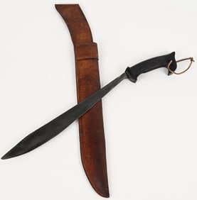 WWII OSS PHILIPPINE GUERILLA MACHETE W SHEATH WW2