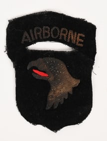 WWII BRITISH MADE 101ST AIRBORNE PATCH IN BULLION