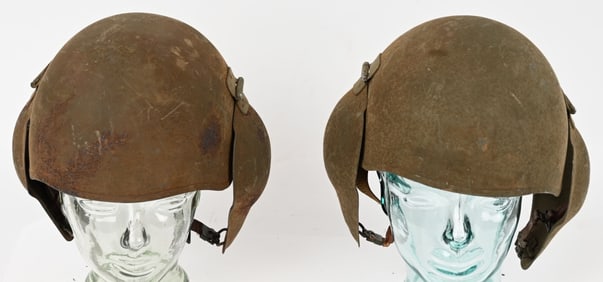 WWII U.S. ARMY AIR FORCE M3 FLAK HELMET LOT WW2