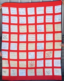 LADIES AUXILIARY QUILT USS NORTH CAROLINA SIGNED