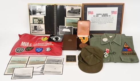 VIETNAM ID'ED GROUP KIA UNIFORM MEDALS PHOTOS