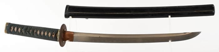 JAPANESE WAKIZASHI SWORD EARLY BLADE SIGNED TANG