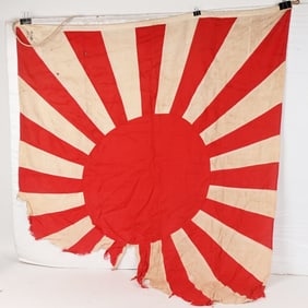 WWII JAPANESE RISING SUN ARMY FLAG W KANJI WW2