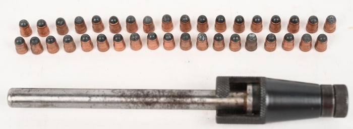 WWII P.08 LUGER 4mm. CONVERSION BARREL W ROUNDS