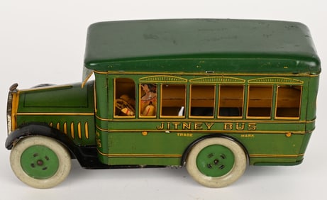 STRAUSS TIN WINDUP JITNEY BUS