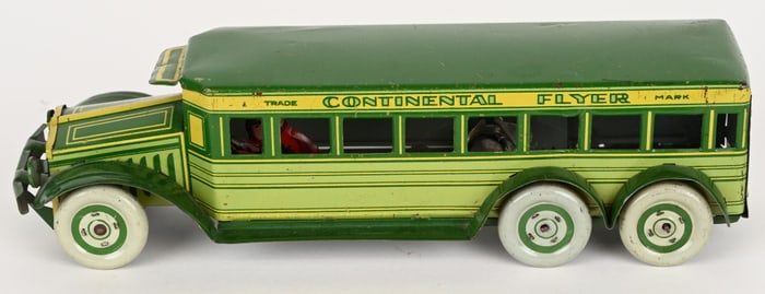 STRAUSS TIN WINDUP CONTINENTAL FLYER BUS