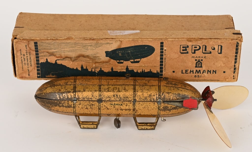 LEHMANN TIN WINDUP EPL-1 ZEPPILIN w/ BOX (1 of 16)