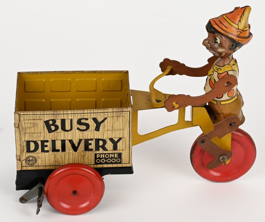 MARX WINDUP BUSY DELIVERY w/ BLACK PINOCCHIO (1 of 8)