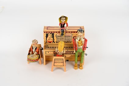 UNIQUE ART TIN WINDUP LIL ABNER BAND