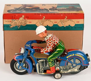 JAPAN BATTERY OP WORLD CHAMPION MOTORCYCLE w/ BOX