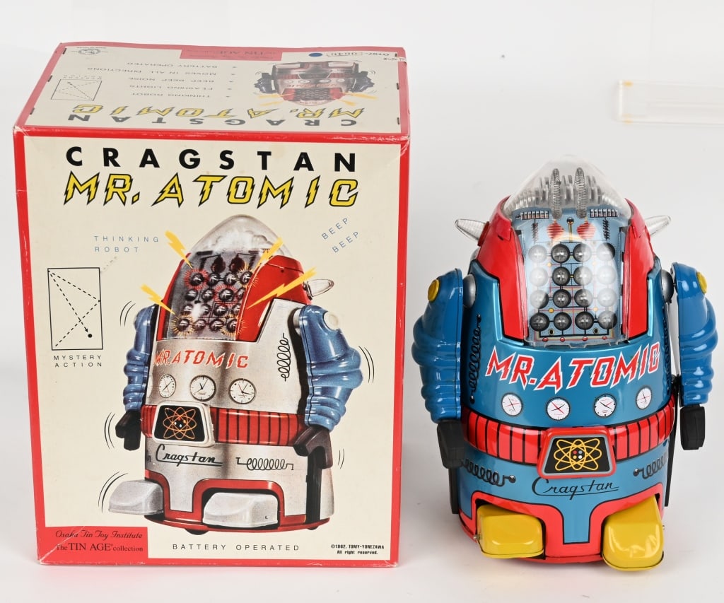 TIN AGE CRAGSTAN MR. ATOMIC ROBOT w/ BOX (1 of 10)