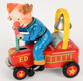 JAPAN BATTERY OP CLOWN FIRE CAR